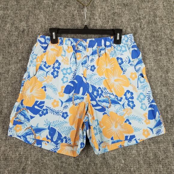 Columbia Bathing Suit Mens Medium PFG Hawaiian‎ Camp Hybrid Performance Shorts - Picture 1 of 10